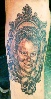  black and grey portrait tattoo of son