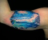 oil painting style tattoo